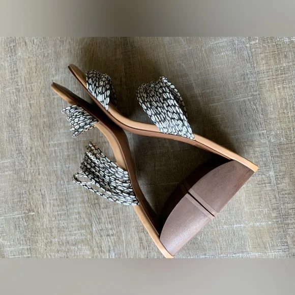 Madewell Women’s The Meg Slide Strappy Sandal Snake Embossed Leather 11 boho - Picture 3 of 12